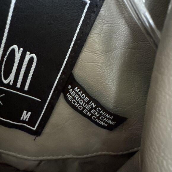 Faux Leather Jacket Gray Women’s Size M Zippers Rori Gilmore - Picture 10 of 12